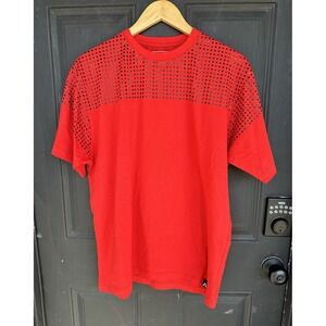A7 Bar Grip T Shirt Mens XL Red Short Sleeve Cotton Blend